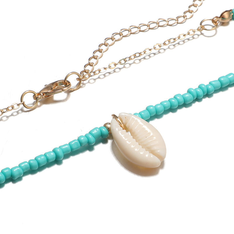 Shell Necklace with minerals