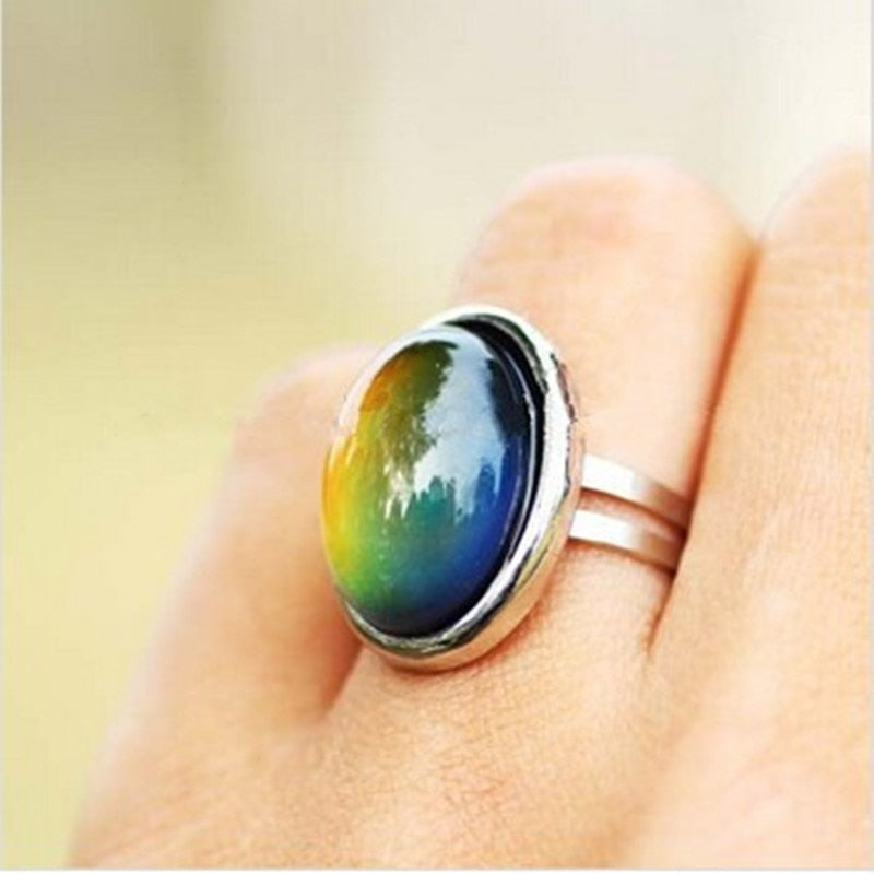 Crystal changing Color Mood Ring
